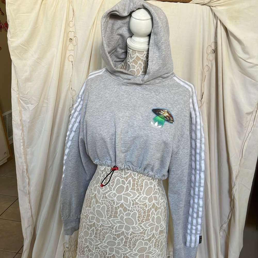 Adidas Fiorucci cropped hoodie